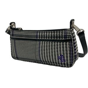 Lauren Ralph Lauren Monogram Houndstooth Canvas Mini Bag